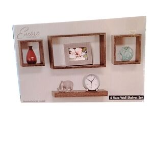 Encore Jeans Rustic Brown Wall Shelves Set